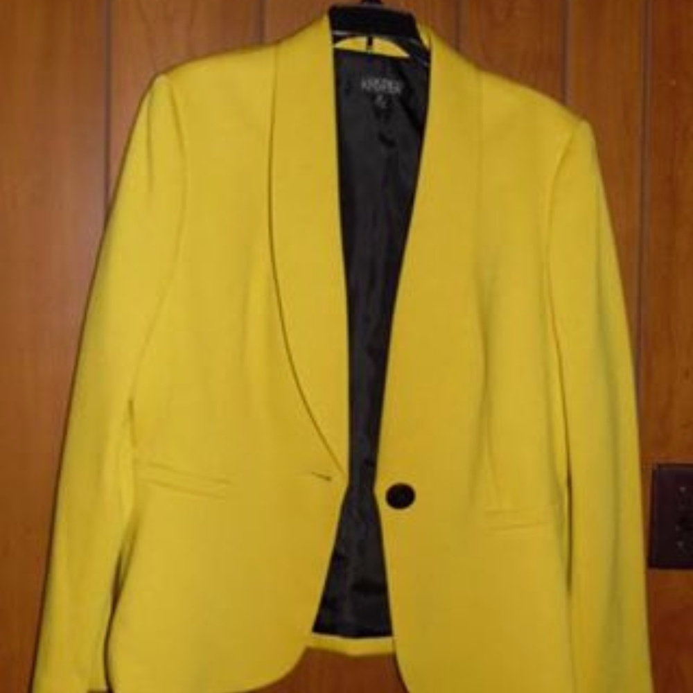 Kasper Mustard Yellow Blazer Size 12